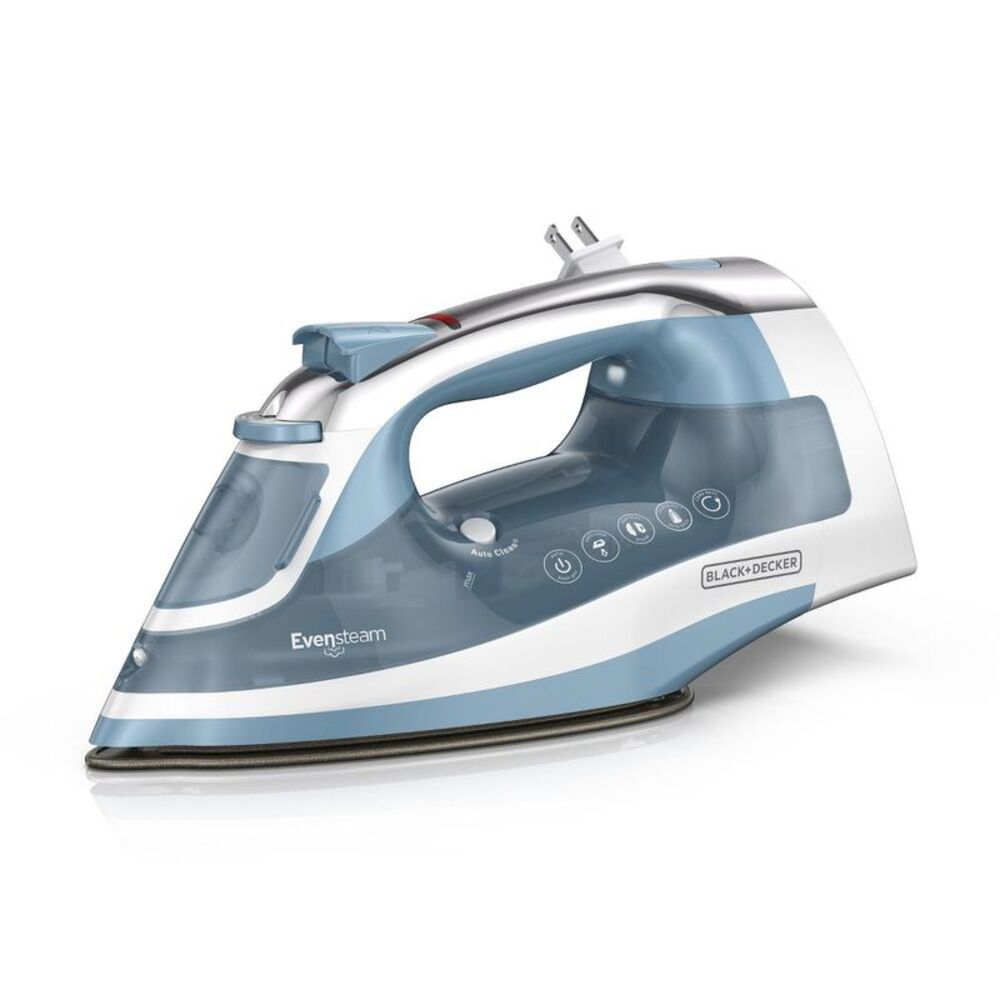 1200W Steam Iron with Retractable Cord & Nonstick Soleplate - Gray
